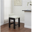 Safavieh Delphini Wood Counter Stool  in Ivory / Black