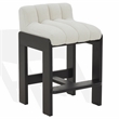 Safavieh Delphini Wood Counter Stool  in Ivory / Black