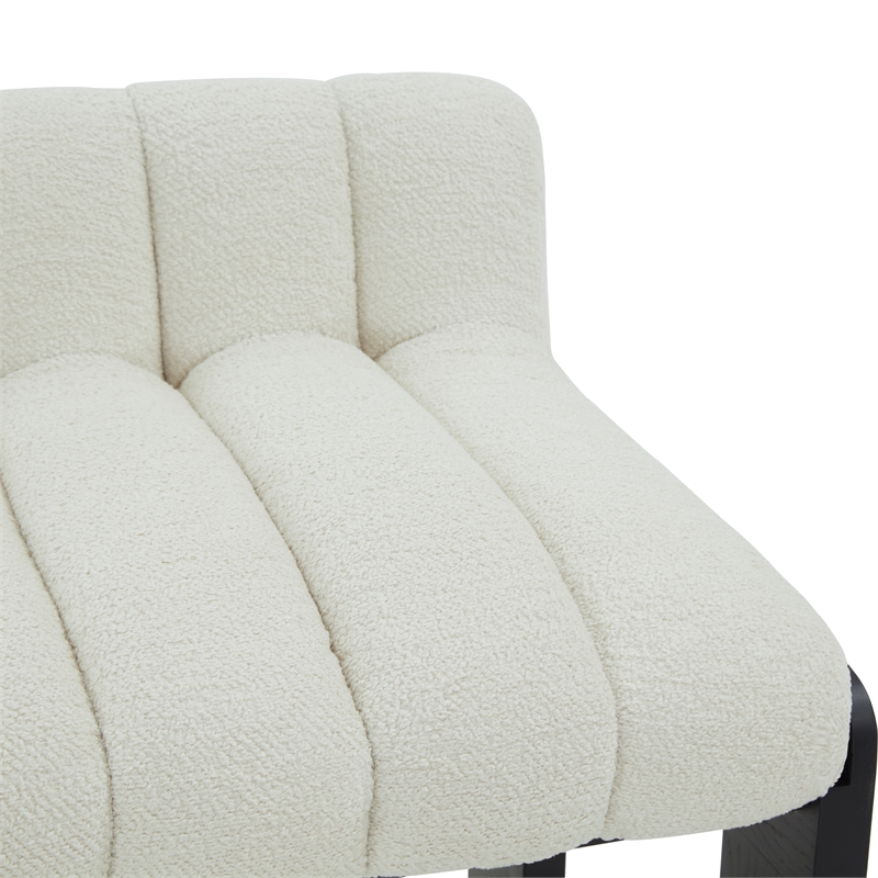 Safavieh Delphini Wood Counter Stool  in Ivory / Black