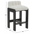 Safavieh Delphini Wood Barstool in Ivory / Black