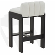 Safavieh Delphini Wood Barstool in Ivory / Black