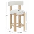 Safavieh Saralisa Wood Counter Stool  in Ivory / Natural