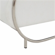 Safavieh Bethann Stainless Steel Frame Accent Chair in White / Silver