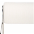 Safavieh Bethann Stainless Steel Frame Accent Chair in White / Silver