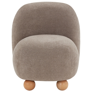Safavieh Kalia Wood Bun Foot Accent Chair in Brown / Natural