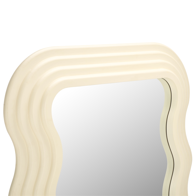 Safavieh Mahya Wood and Iron Mirror in White
