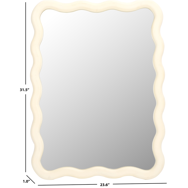 Safavieh Izara Pine Wood Mirror in White