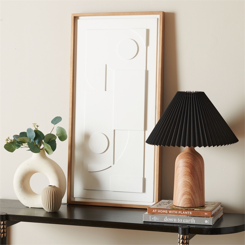 Safavieh  Memory Wood Framed Dimensional Wall Art in Natural / Cream