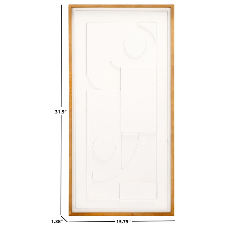 Safavieh  Memory Wood Framed Dimensional Wall Art in Natural / Cream