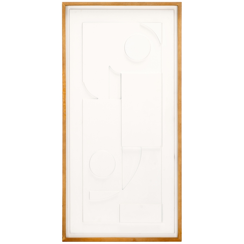 Safavieh  Memory Wood Framed Dimensional Wall Art in Natural / Cream