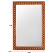 Safavieh Olena Wood Mirror in Red / Brown
