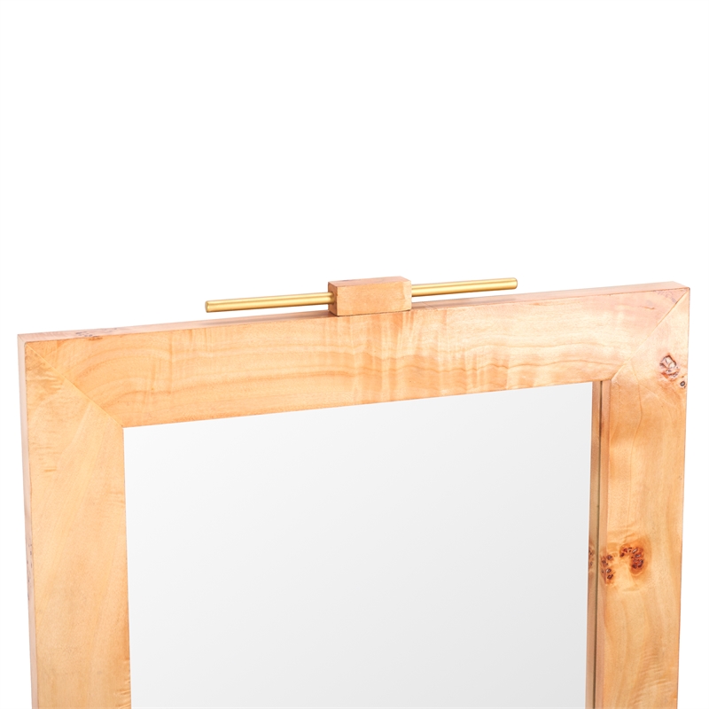 Safavieh Anthea Wood and Iron Mirror in Natural