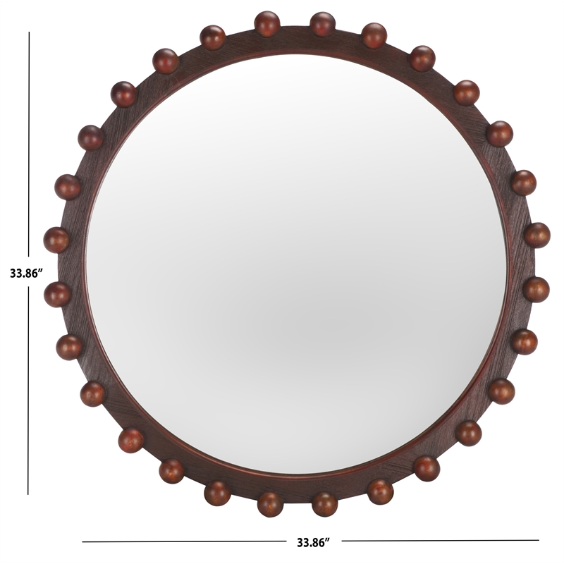 Safavieh Lando Wood  Mirror in Walnut