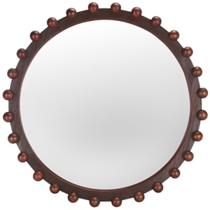 Safavieh Lando Wood  Mirror in Walnut
