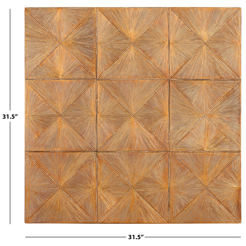 Safavieh Marlow Wood Wall Decor in Gold