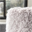 Safavieh Shag Modish Polyester Metallic Pillow in Silver