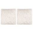 Safavieh Shag Modish Polyester Metallic Pillow in White