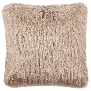 Safavieh Shag Modish Polyester Metallic Pillow in Bronze