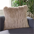 Safavieh Shag Modish Polyester Metallic Pillow in Bronze