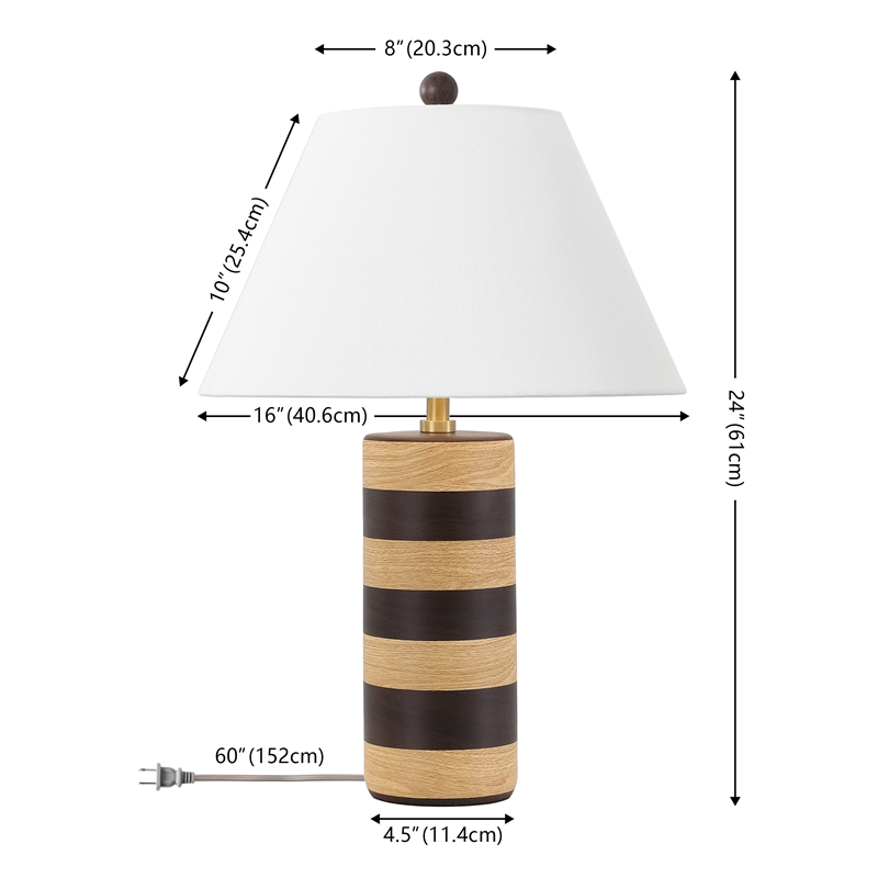 Safavieh Shea Resin Table Lamp in Light Brown / Brown