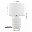 Safavieh Elio Ceramic Table Lamp in White