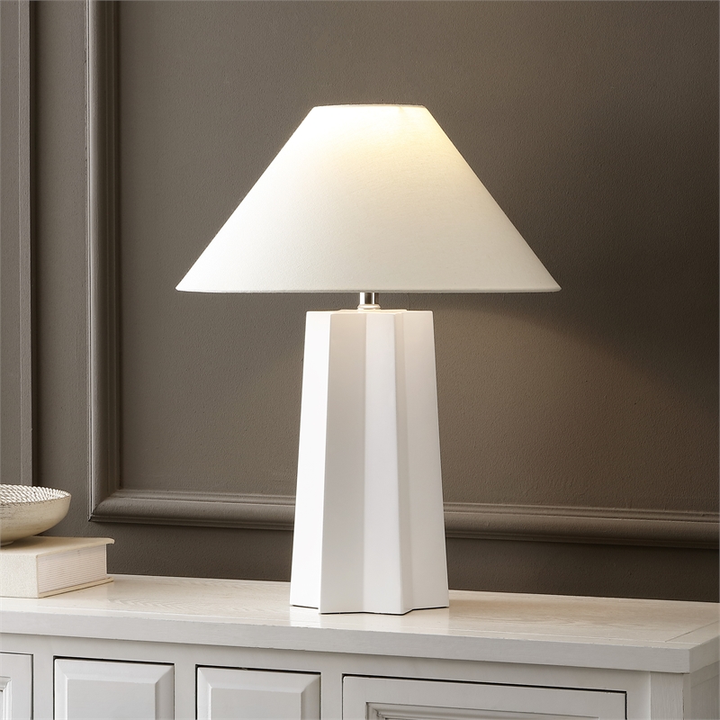 Safavieh Symone Resin Table Lamp in White