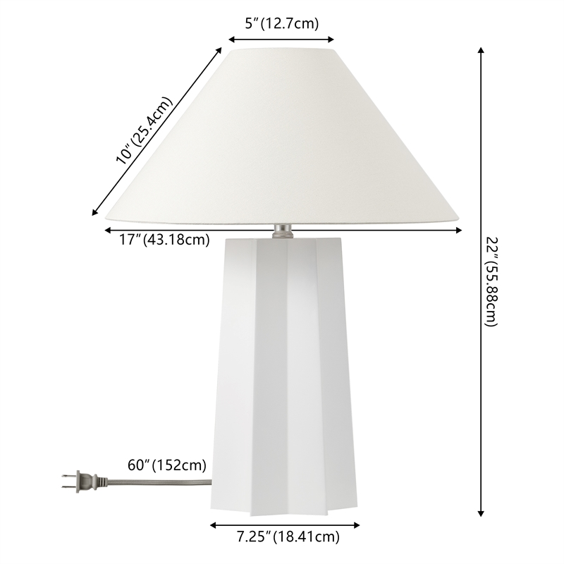 Safavieh Symone Resin Table Lamp in White