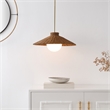 Safavieh Kalena Rattan and Metal Pendant in Natural / Brass