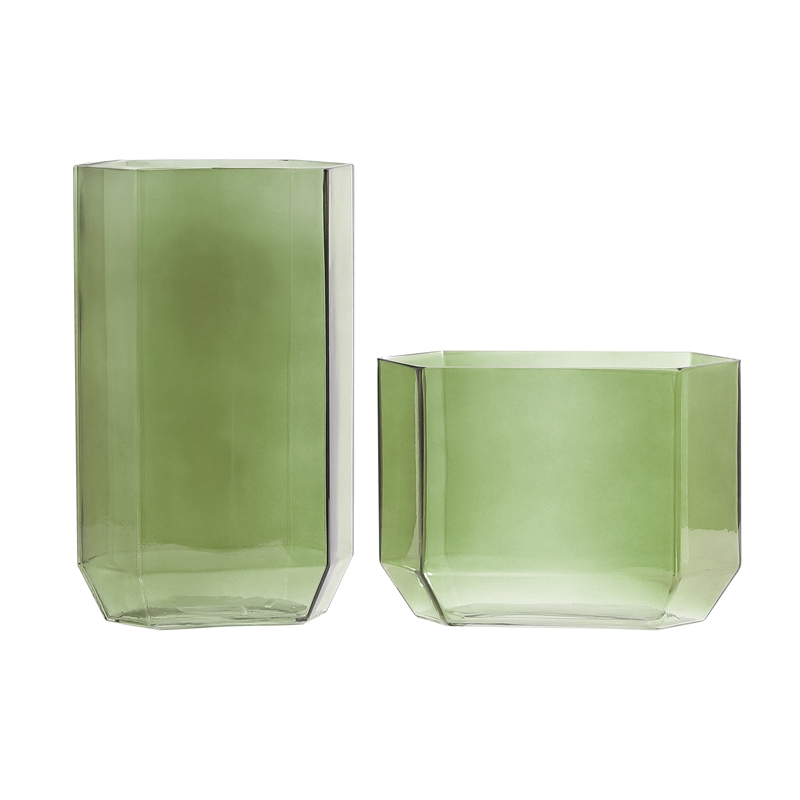 Safavieh Noreno  Glass Vase Set 2 in Green Tint