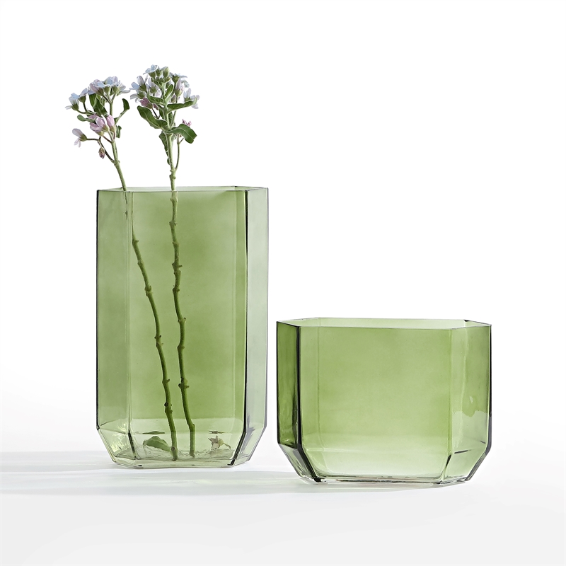 Safavieh Noreno  Glass Vase Set 2 in Green Tint