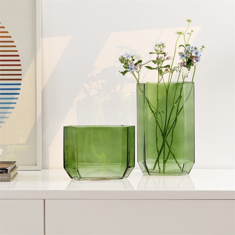 Safavieh Noreno  Glass Vase Set 2 in Green Tint