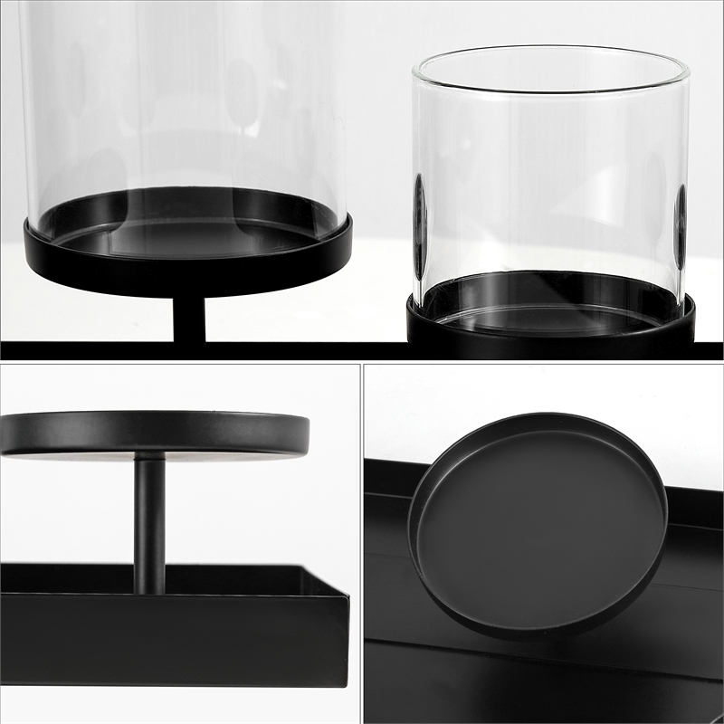 Safavieh Kiki Metal Candle Holder Centerpiece in Black
