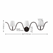 Safavieh Rylie 3 Light Metal and Fabric Wall Sconce in Bronze