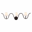 Safavieh Rylie 3 Light Metal and Fabric Wall Sconce in Bronze