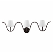 Safavieh Rylie 3 Light Metal and Fabric Wall Sconce in Bronze