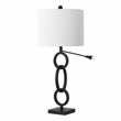 Safavieh Alaia Iron and Cotton Table Lamp in Black