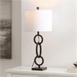Safavieh Alaia Iron and Cotton Table Lamp in Black