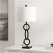 Safavieh Alaia Iron and Cotton Table Lamp in Black