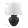 Safavieh Ledger Ceramic Table Lamp in Brown