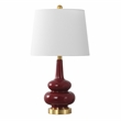 Safavieh Evie Ceramic Table Lamp in Cranberry