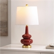 Safavieh Evie Ceramic Table Lamp in Cranberry