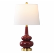 Safavieh Evie Ceramic Table Lamp in Cranberry