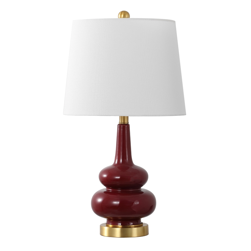 Safavieh Evie Ceramic Table Lamp in Cranberry
