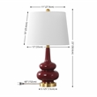 Safavieh Evie Ceramic Table Lamp in Cranberry