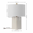 Safavieh Anessa Ceramic Table Lamp in Cream / Brass
