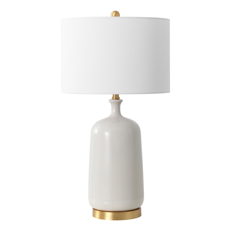 Safavieh Stevie Ceramic Table Lamp in Cream / Brass