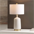 Safavieh Stevie Ceramic Table Lamp in Cream / Brass