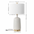 Safavieh Stevie Ceramic Table Lamp in Cream / Brass