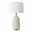 Safavieh Stevie Ceramic Table Lamp in Cream / Brass