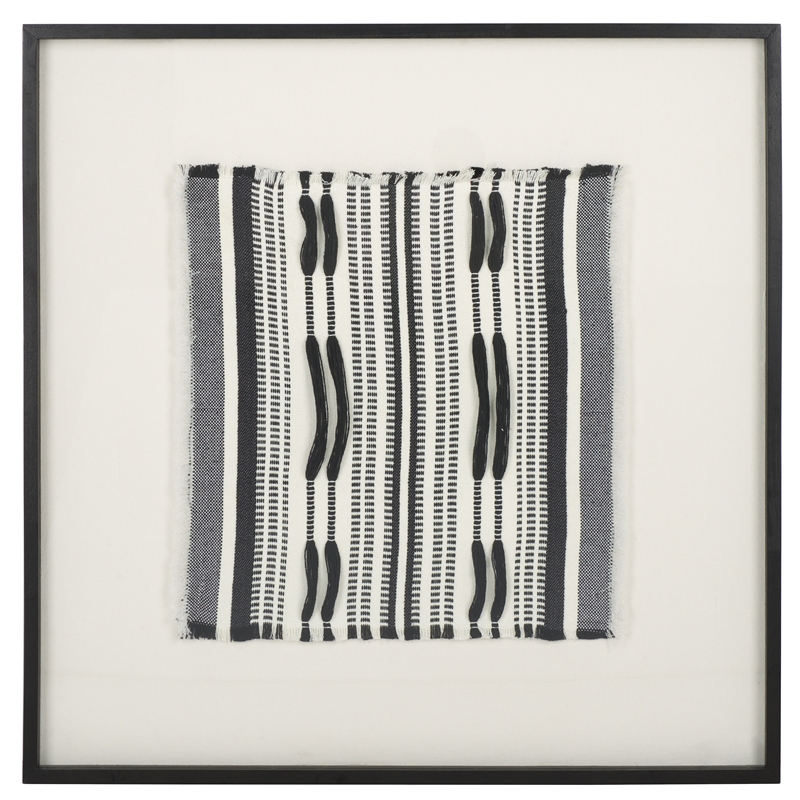 Safavieh Wona Wood Framed Textile Art in Black